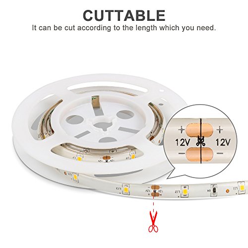 IWILCS Bett Licht, 2*120CM 12V DC LED-Streifen Licht, Automatisch Ein/Aus Bewegungs Aktiviert LED Lichtleiste, Nachtlicht Bewegungsmelder, Wasserdicht Led Licht Kit (Warmweiß, 2 Sensoren) - 5