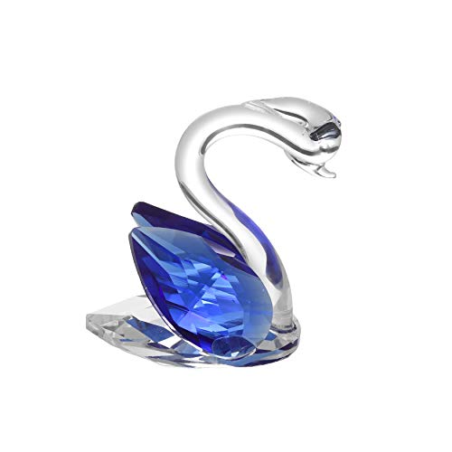 Anne's Gift Emporium Crystal Swan Blue Figurine Table Ornement pour épouse petite amie de mariage