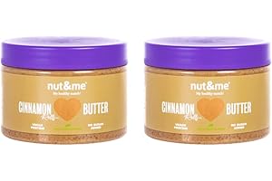 Crema di noci pecan 500 gr nut&me | A base di noci pecan, mandorle, datteri, cannella, zenzero | Gusto Cinnamon roll | Senza glutine| Senza lattosio|Senza zuccheri aggiunti|Vegan|Confezione 2 x 250 g