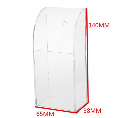 Oriskey Klar Acryl Fernbedienungshalter Fernbedienung Wandhalterung Halter Kasten Behälter Aufbewahrungs Box für TV Klimaanlage Fernbedienungen, 1 Fächer - 7