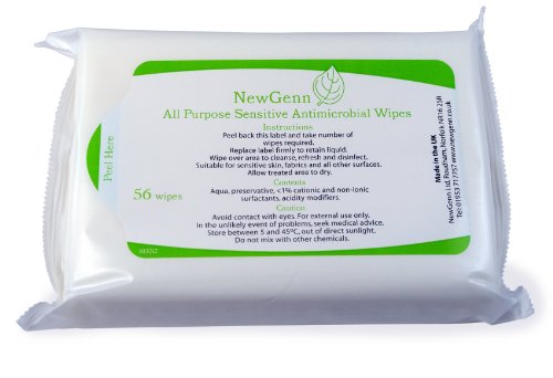 NewGenn Sensitive Antibacterial Wet Wipes (MRSA/E Coli/Salmonella)