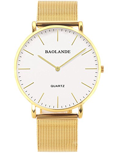 Alienwork Classic St.Mawes Quarz Armbanduhr elegant Quarzuhr Uhr modisch Zeitloses Design klassisch gold Metall U04916G-05 Alienwork Classic St.Mawes Quarz Armbanduhr elegant Quarzuhr Uhr modisch Zeitloses Design klassisch gold Metall U04916G-05