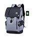 Produktbild Laptop Rucksack Anti Diebstahl, New Fashion Casual Persönlichkeit Rucksack Reiserucksack, Mit USB-Ladeanschluss, Wasserdichte Große Fach Computer Daypack Für Schule / Sport , Geeignet Für 15.6-Zoll-Laptop,Gray