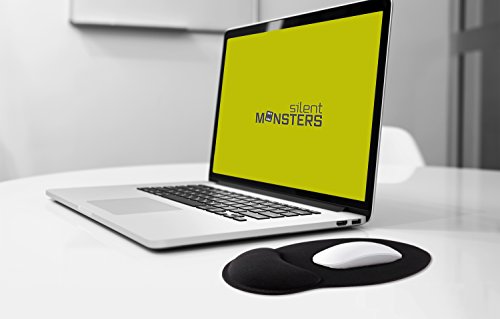 Silent Monsters ergonomisches Komfort Mauspad mit Handauflage aus Gel, schwarz - 3