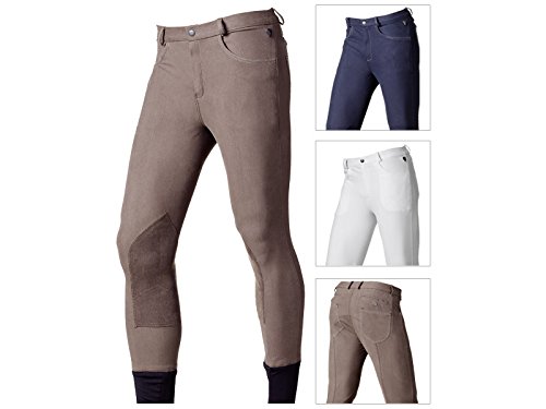Tattini-Microfiber-Man-Breeches-Larice-With-Suede-Knee-Patches