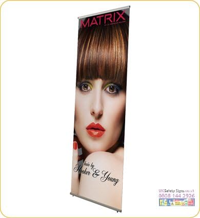 Adjustable quick banner silver no graphics 800 x 2170 mm