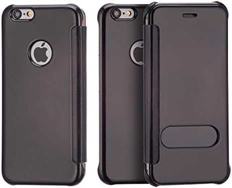 Smart Touch Ultra Thin Flip Wallet Clear View Screen Case Protection Cover for iPhone 6 6s &amp; 6 Plus (iPhone 6 Plus, Black)
