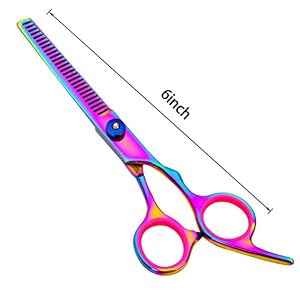 YINGMAN 3 PCS Professional Pets Hair Grooming Scissors Kits-Thinning, Straight,Curved Shears with Grooming Comb-Sharp… - Image 2