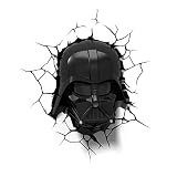 Star Wars Darth Vader Wandlampe 3D Light FX LED Kinderlampe -Nachtlicht für kinder mit automatische Abschaltung und wandaufkleber [Energieklasse A++]