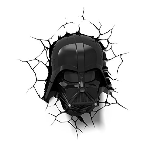 Star Wars Darth Vader Wandlampe 3D Light FX LED Kinderlampe -Nachtlicht für kinder mit automatische Abschaltung und wandaufkleber [Energieklasse A++]