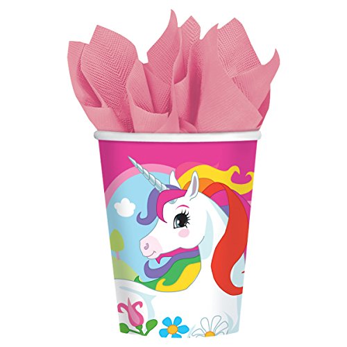 Amscan 36-teiliges Party Set Einhorn – Teller Becher Servietten Partygeschirr - 3