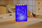 Wenko Lichtertüte Luminaria Großer Wagen Windlicht, 6-er Set, Pappe Papier Zellstoff, 11 x 16 x 9 cm, blau 8580100 - 2