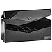 Beautify Acrylic 24 Lipstick Holder Cosmetic Organiser Storage Stand with Lid - Black