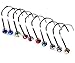 Qingsun 30 pcs Multicolor S Shape Nose Studs Rings Piercing Stud