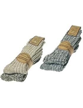 ORIGINAL WOWERAT 4 Paar superweiche Norwegersocken (Wollsocken) vorgewaschen, Premium Qualität