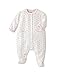 Petit Bateau Baby Girls SABAYON Round Collar Long Sleeve Onesie, White (lait/rosella/multico), 0-3 Months (Manufacturer size: 3 mois)