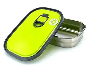 Funeiko Stainless Steel Leak-Proof Lunch Box for Office Men, Airtight Tiffin Box for Boys & Girls 680 ML- Medium (Green)