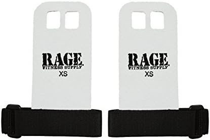 RAGE Fitness Leather Hand Grips, Weightlifting Grips, The Original Palm Grip, X-Small, Small, Medium, Large, X-Large, Weightlifting, Kettlebell, Barbell, Pull-ups, Exercise Training, MADE IN USA