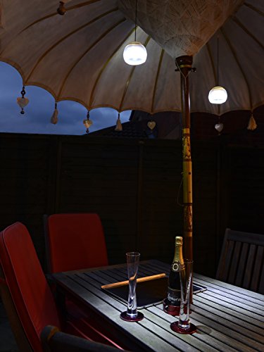 Batteriebetriebene hängende LED-Laterne für Sonnenschirm, Camping, Garten Zelt und Pavillons drücken Betätigung - 3