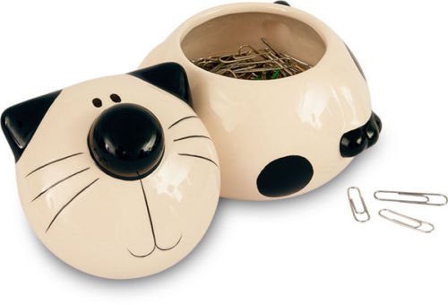 2Kewt Ceramic Cat Feline Lidded Storage Jar / Pot / Dish