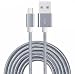 Produktbild I-Sonite Gray Premium-Qualität [3 METER] USB-Type C-USB-Kabel Nylon Geflochtene Schnell Aufladen und Datenübertragung Kabel für Huawei P20 Lite