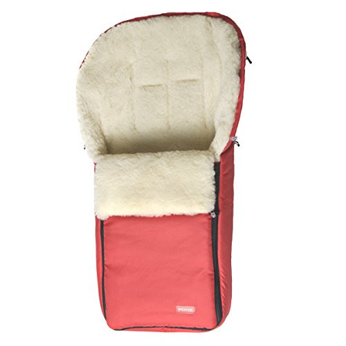 Preisvergleich Produktbild Winter "Lammfell Fußsack Lammfellfußsack " aus 100% Lammwolle / Schafwolle für Kinderwagen (Rot)