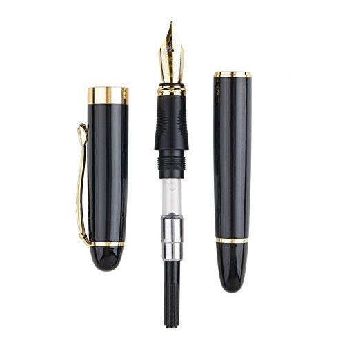 Luxus-Füllfederhalter Jinhao 450 schwarz mit goldenen 18kgp Breitfeder Medium - 4