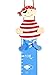 Children's Wooden Blue Pirate Height Chart for Boys Nursery or Pirate Themed Bedroom