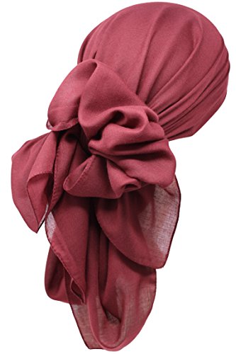 Deresina Pañuelo para la Cabeza de bambú para quimio (Maroon)