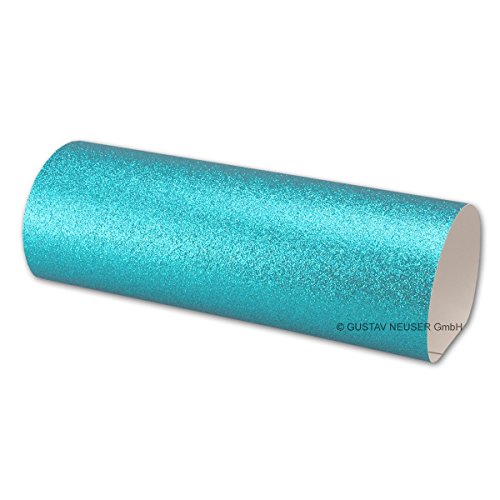 5x Artoz Glitter Papier DIN A4 // himmelblau (hellblau) // glitzerndes Papier – Bastelpapier – Scrapbooking - 2