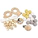 Produktbild Best for baby Handgefertigt DIY Handwerk Buche Ring Tier Häkelnde Perlen Soother Clip Halskette Armband Kreativ Zubehör Schmuck Zubehörteil Sie kann Spielen Kreativ Produktion