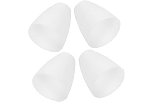 DOITOOL 4 Piezas Pantallas De Lámpara Plana De Plástico Para Portalámparas E14 4.52X3.93 Pulgadas Diseño Blanco Simple Para Lámparas De Techo Sala Y Dormitorio
