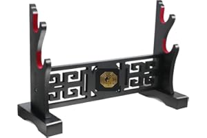 DELUFU Supporto per spada, supporto da tavolo in velluto imbottito Kata.n, supporto per spada Tan.to Samu.rai, spada laser, spada laser per cosplay Tanjirou (2 tavoli)