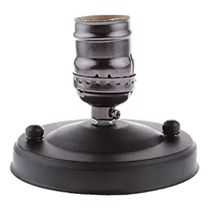 Magideal AC110-220V Metal Ceiling Mounted E27 Screw Light Bulb Lamp Holder Black