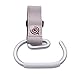 Produktbild L_shop Kinderwagenhaken Verstellbarer Kinderwagenhalter Clip Universal Handlicher Haken für Kinderwagen, Weißer Gurt + Silberhaken, 21.7 * 8.7cm
