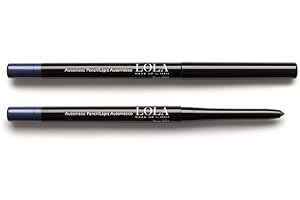 LOLA MAKE UP BY PERSE Lola Make-Up Professional Automatic Eye Pencil, Oil Free, Smudge & Waterproof, Soft Texture, Slim & Precious With Built In Sharpner, Vegan, No.4 Blue