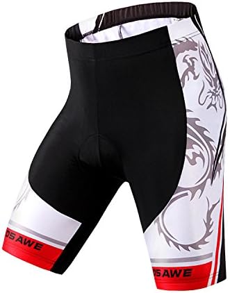 CZUP Men's Summer Outdoor Cycling Lightweight Bottom Bicycle Riding Breathable Short-Pants Padded Shorts Dragon XL