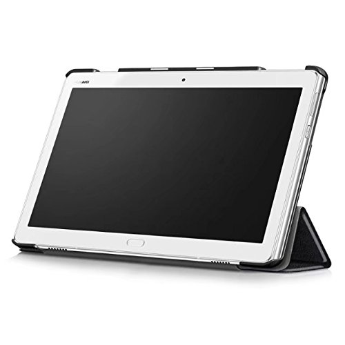 Skytar Etui für Huawei MediaPad M3 Lite 10,Huawei M3 Lite 10 Zoll tablethülle – PU Leder Flip Cover Smart Case Stand Hülle für Huawei MediaPad M3 Lite 10 LTE / WiFi (10,1 Zoll) 2017 Release Tablet-PC Schutzhülle Tasche,*Schwarz - 6