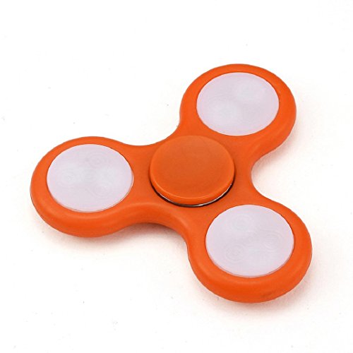 Hand Spinner LED Licht Fidget Finger Spinner Finger Spinner Spielzeug EDC Focus Gyro Geschenk für Kinder Freunde (Orange) - 2