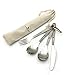 Produktbild Boundless Voyage 4-in-1 Titan-Besteck Set Camping Picknick Ultraleicht-Besteck-Set mit Aufbewahrungstasche