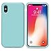 Produktbild RANVOO iPhone X Hülle Silikon, iPhone X Original Silikon Rundum Schutzhülle Weiche Innen-Mikrofaser Katzfest Stoßfeste Bumper Silikonhülle Case für iPhone X, 5.8 Zoll (Mint)
