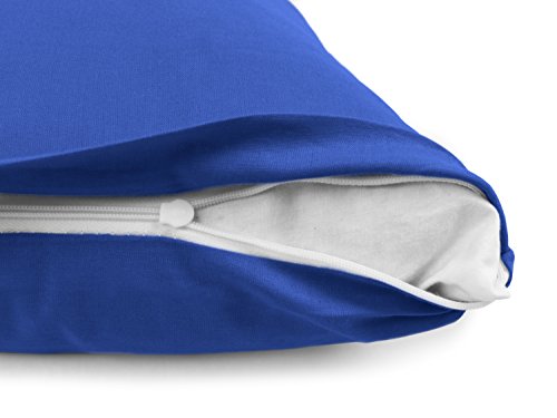 Doppelpack zum Vorteilspreis – Renforcé-Kissenbezüge aus 100% Baumwolle – schlicht und edel im Design, universell einsetzbar und kombinierbar – in 8 Uni-Farben, 40 x 80 cm, royal - 6