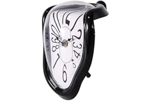 RoseDoes Orologio Fusione Salvador Dali, Stile Surrealismo Creativo Distorto, Orologio da Scrivania e da Scaffale Silenzioso Decorativo per ufficio, scaffale, tavolo da scrivania, regalo creativo