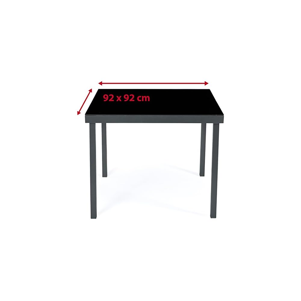 Ultranatura Gartentisch mit Glasplatte der Serie Korfu, Terrassentisch