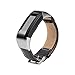 Produktbild Wokee Lederarmband Ersatz Armband Zubehör für Garmin Vivosmart HR + (Schwarz)