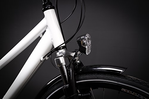 28″ Zoll Alu Damen Fahrrad MIFA Shimano 21 Gang Scheibenbremse Nabendynamo weiss - 6