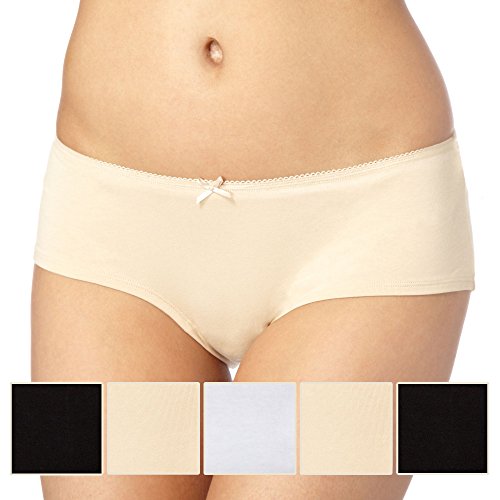 Debenhams Womens Pack Of Five Cotton Natural Shorts 10