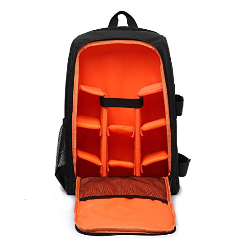 TOYIS DSLR - Mochila impermeable para cámara de fotos Sony Canon Nikon SLR/DSLR, lente y accesorios (tamaño grande)