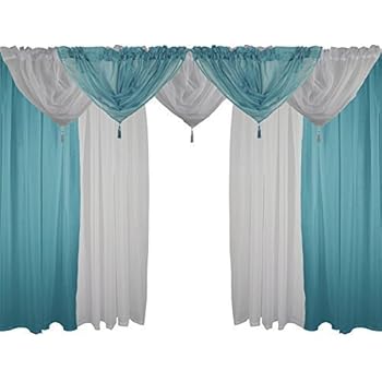 Amazon.de: Gardinen Set, 2 x Flächenvorhang Schiebegardine mit Zubehör