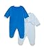 Petit Bateau Baby-Boys Lot Salsa Footies, Blue (Wave/Jasmin), 0-3 Months (Manufacturer Size:1 Months)